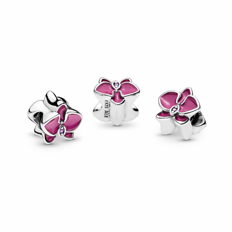 Pandora Australia Orchid Charm - Sterling Silver | BOJQKT657